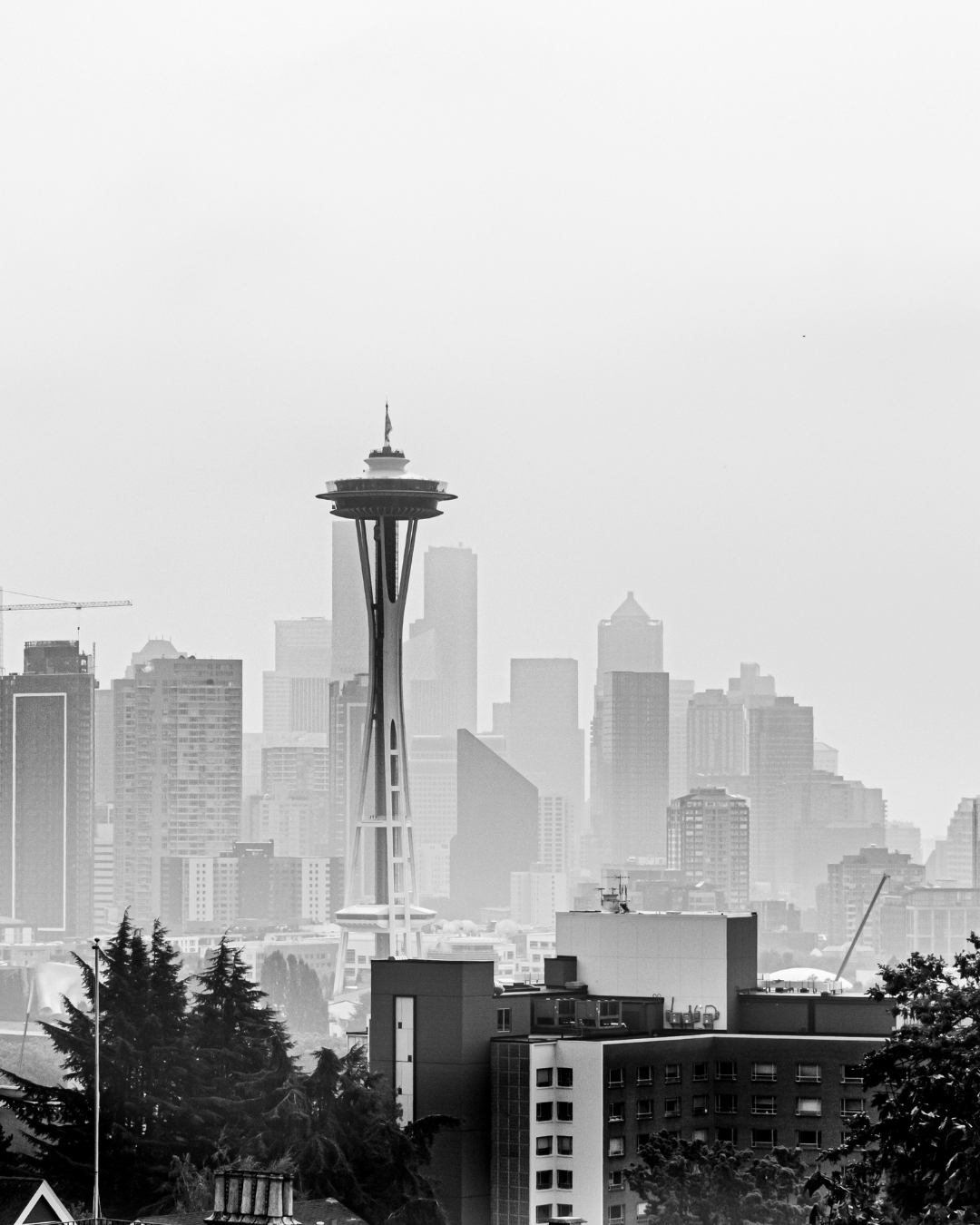 Seattle Space Needle Black and White - Ultimate Seattle Bucket List